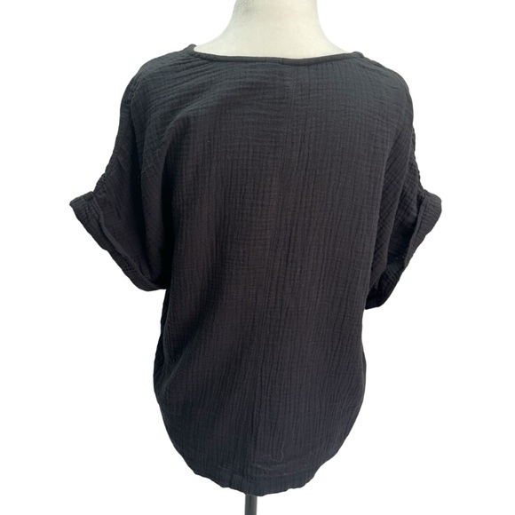 GAP True Black Gauzy Tee Short Sleeve Round Neck Size S - Picture 6 of 11
